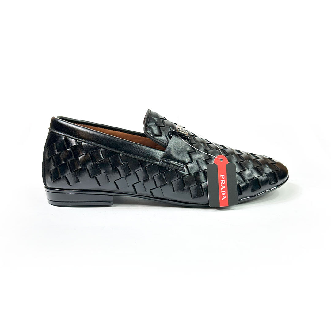 Wovan leather loffars black