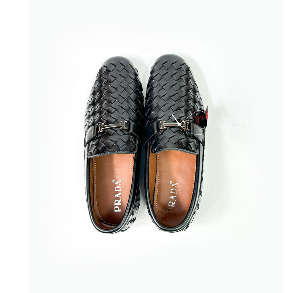 Wovan leather loffars black