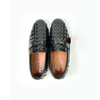 Wovan leather loffars black