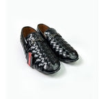 Wovan leather loffars black