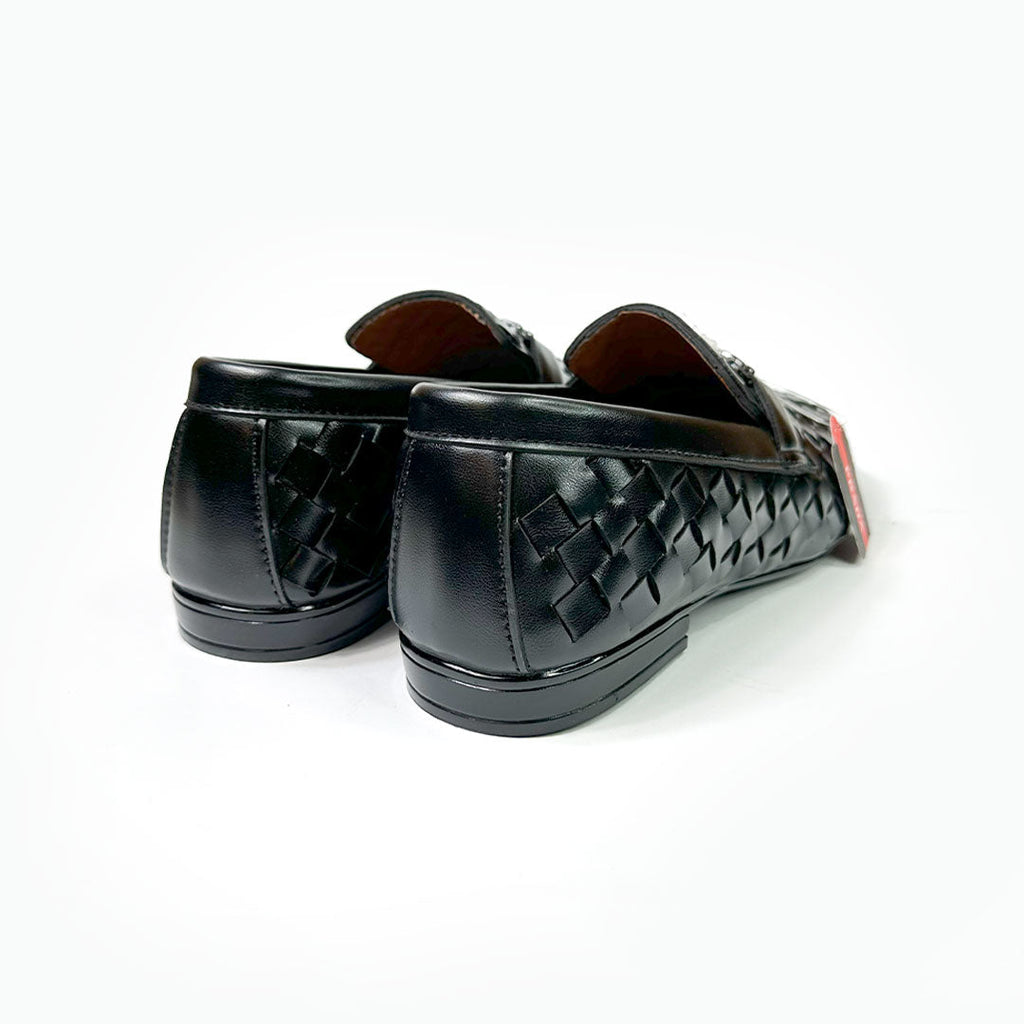Wovan leather loffars black