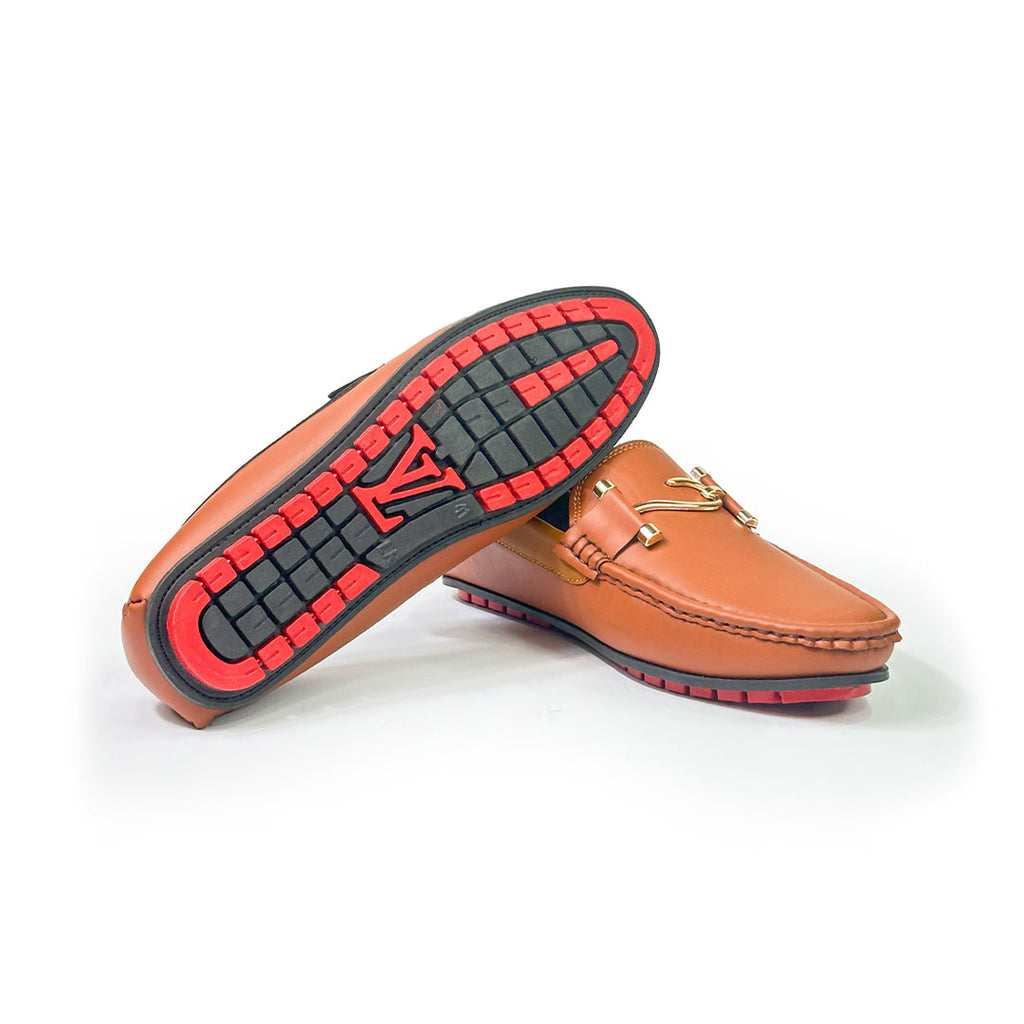 Brown Formal leather loafer