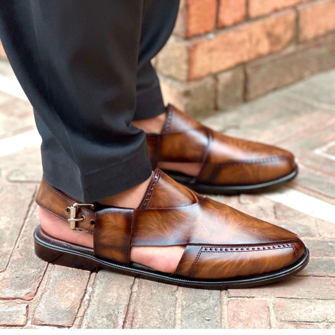 Babar-sheer leather peshawari sandal