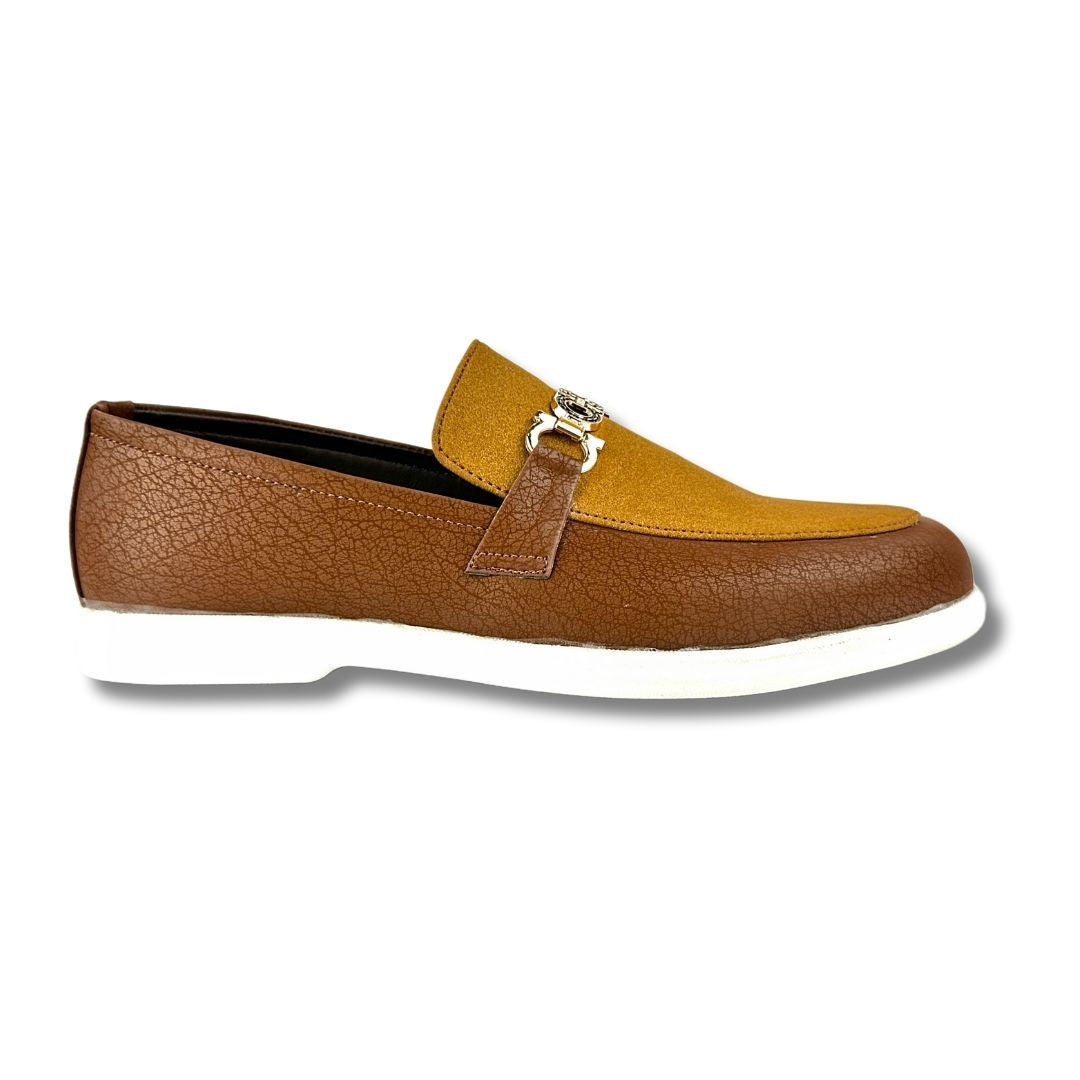 Brown SUEDE TWO TUNE LOAFER