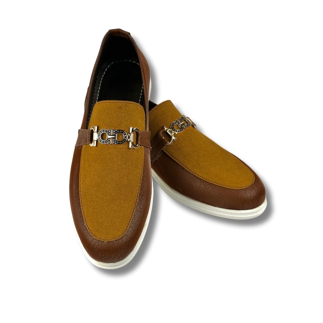 Brown SUEDE TWO TUNE LOAFER
