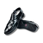 BLACK STRAP LEATHER PESHAWRI SANDAL
