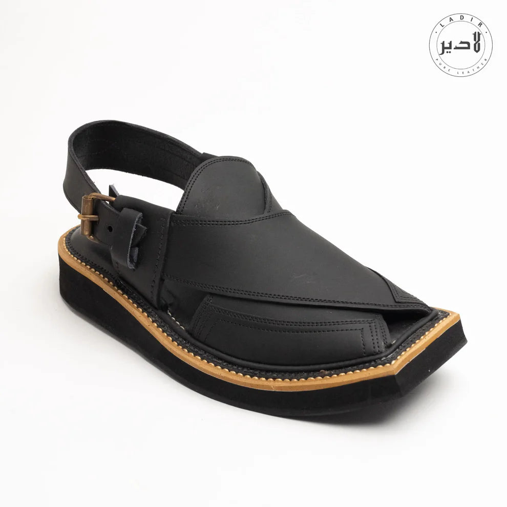 MATTE BLACK KAPTAAN Chappal
